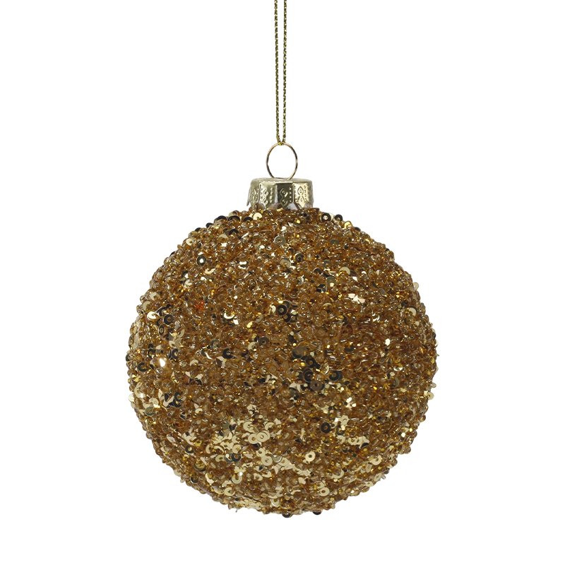 8cm Lüks Altın ve Gümüş Noel Cam Süsü (Tekli / 3'lü Set)