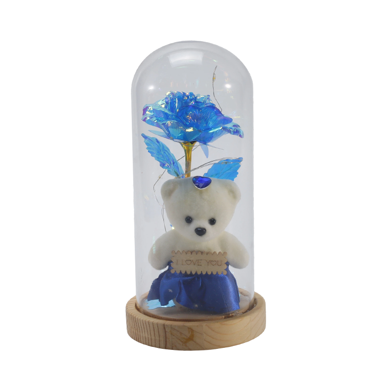 Galaxy Rose Cam Cloche Işık (Oyuncak Ayıcıklı/Ayısız, Çoklu Renk)