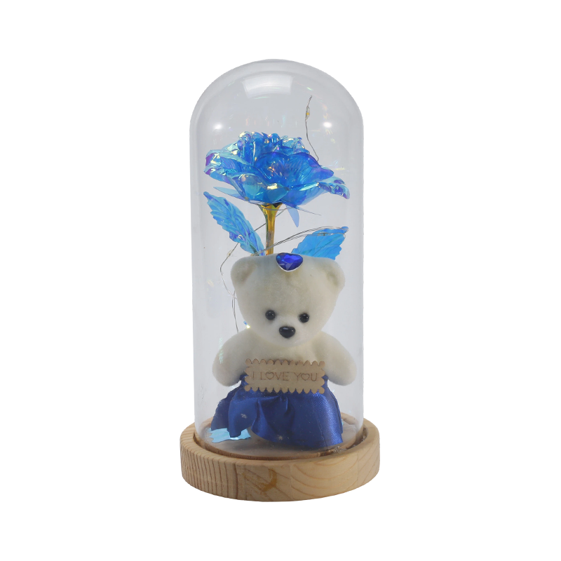 Galaxy Rose Cam Cloche Işık (Oyuncak Ayıcıklı/Ayısız, Çoklu Renk)