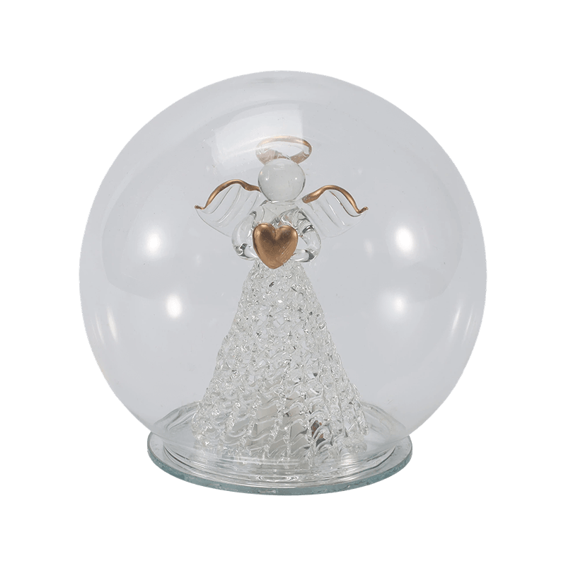 Şenlikli Cam Cloche ve Küre Işığı (Melek / İsa'nın Doğuşu / Noel Ağacı / Geyik Ormanı Stilleri)