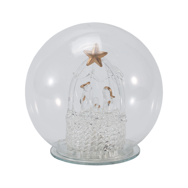 Şenlikli Cam Cloche ve Küre Işığı (Melek / İsa'nın Doğuşu / Noel Ağacı / Geyik Ormanı Stilleri)