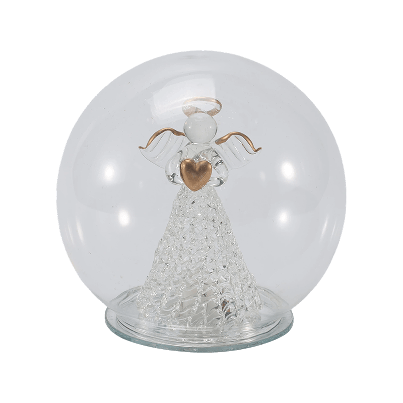 Şenlikli Cam Cloche ve Küre Işığı (Melek / İsa'nın Doğuşu / Noel Ağacı / Geyik Ormanı Stilleri)