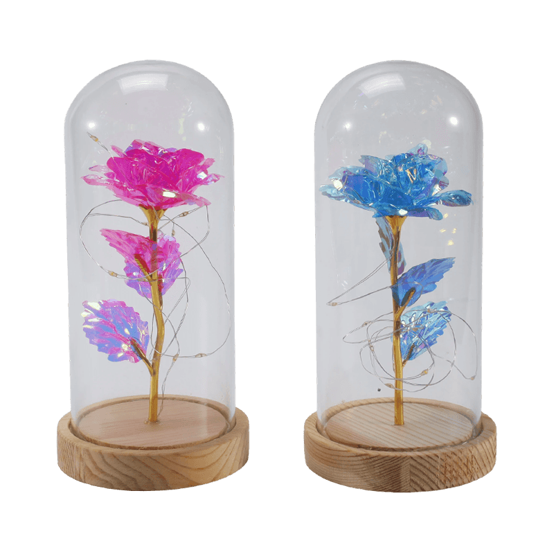 Galaxy Rose Cam Cloche Işık (Oyuncak Ayıcıklı/Ayısız, Çoklu Renk)