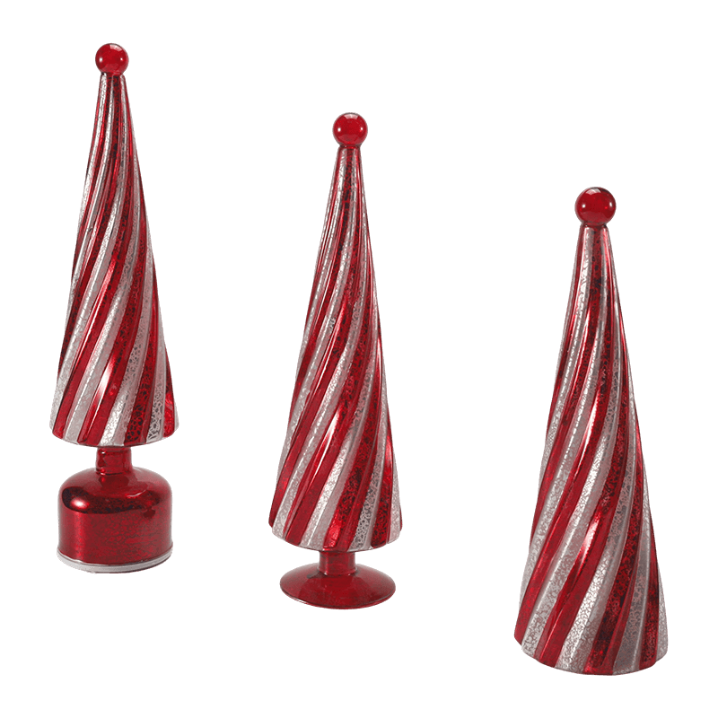10*20 cm& 10*25cm & 10*30cm Vintage Cıva Cam Girdap Yılbaşı Ağacı
