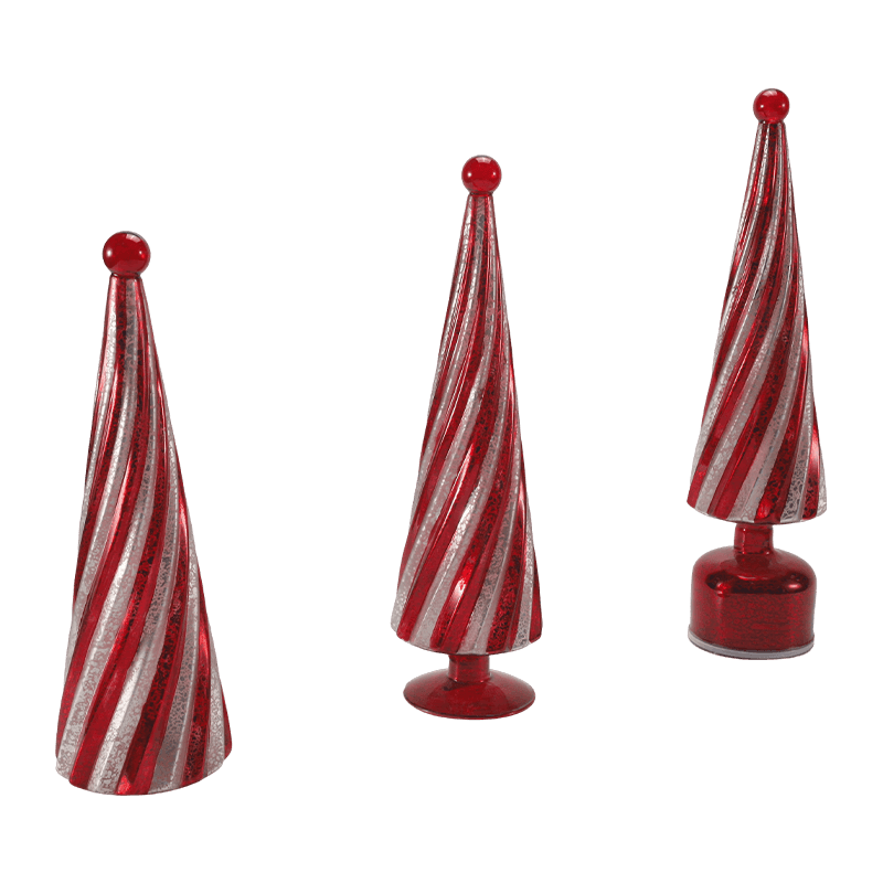 10*20 cm& 10*25cm & 10*30cm Vintage Cıva Cam Girdap Yılbaşı Ağacı